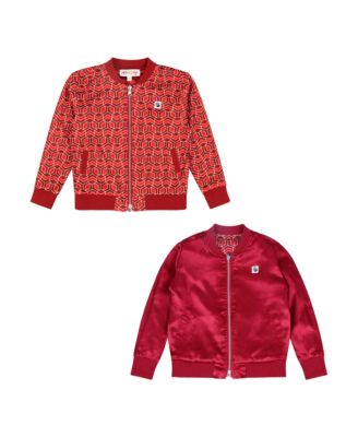 Toddler Girls Reversible Zip up Lightweight Bomber Jacket