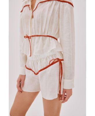 Women's Colette Linen Tie Shirt