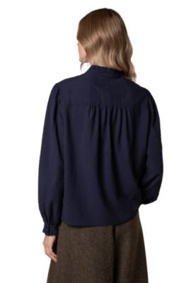 Women's Textured Frill Collar Blouse