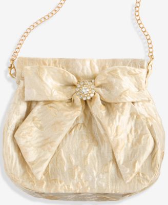 Girls' 7-16 Sleeveless Brocade Dress and Side Bag, 2-Piece Set