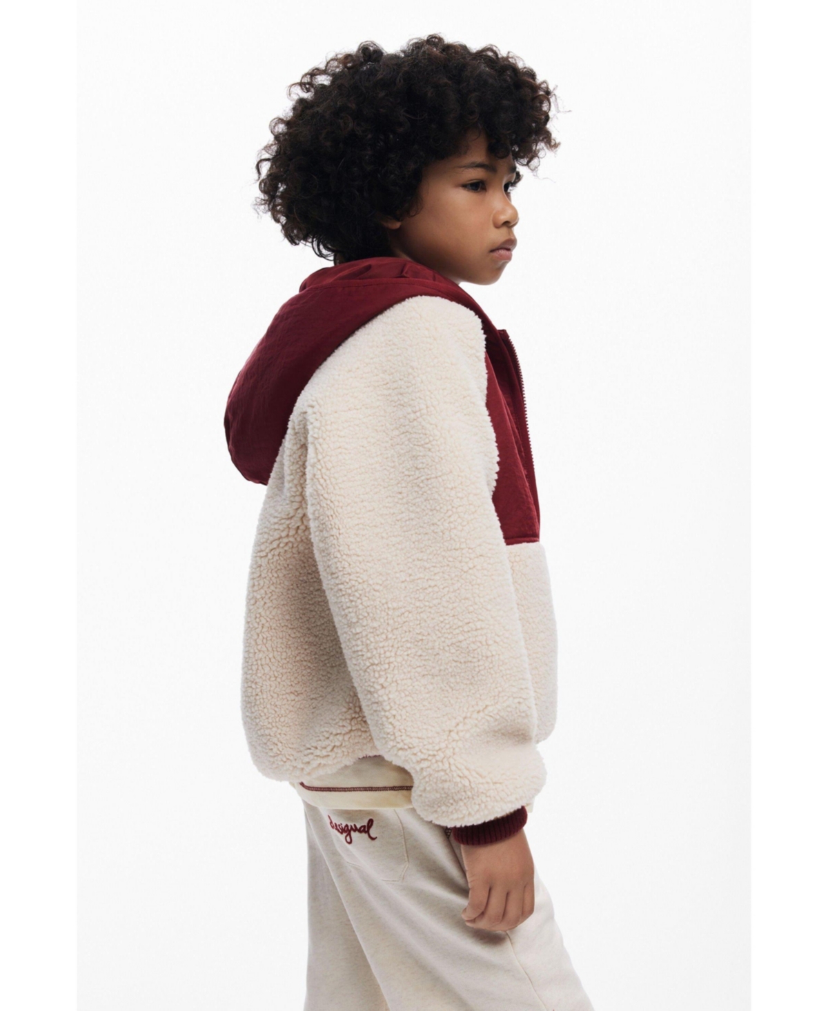 Desigual Girls's Sherpa jacket with hood
