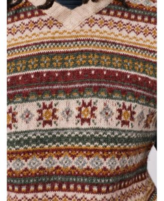 Fair Isle Slipover Wool Vest