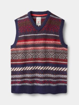 Fair Isle Slipover Wool Vest