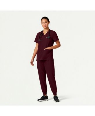 Women's Helia 3-Pocket Classic Notched V-Neck Scrub Top