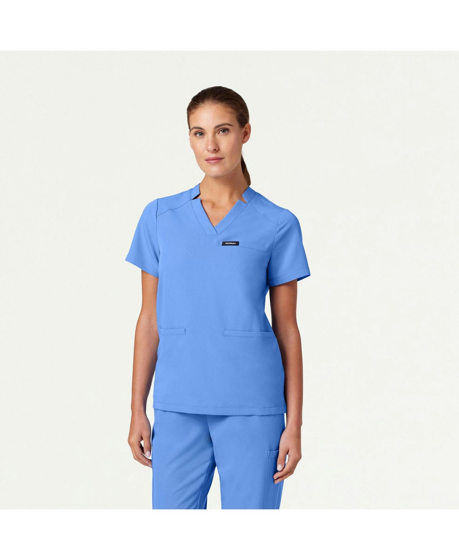 Women's Helia 3-Pocket Classic Notched V-Neck Scrub Top