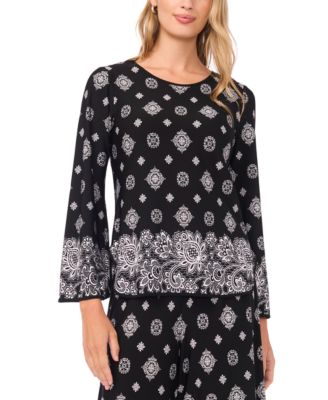 Petite Bell Sleeve Crewneck Top