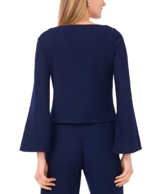 Petite Bell Sleeve Cowl Neck Top