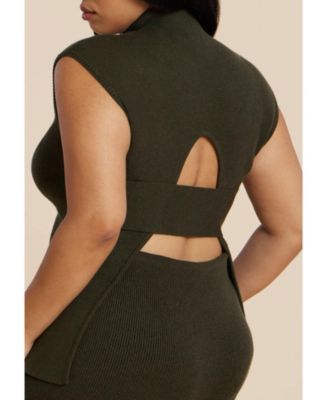 Women's Open Back Sweater Top