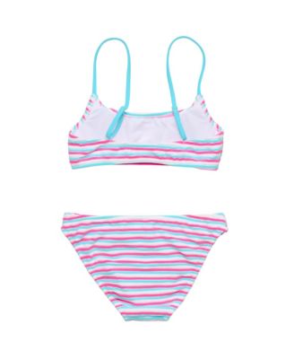 Big Girls Sorbet Stripe Teen Crop Bikini