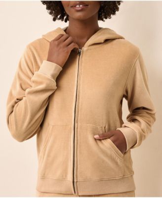 Women's Organic Cotton Velour Zip Hoodie
