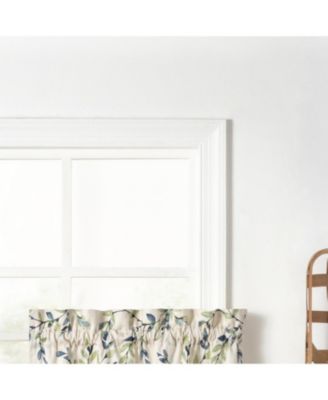 Ellis Vintage Stylish Medium Scale Printed Vine Pattern 1.5" Rod Pocket Tier 56"x36" Azure