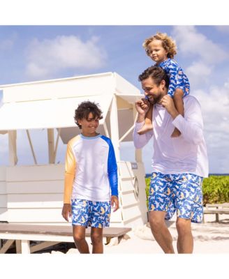 Baby Boys Shark Squad LS Sunsuit