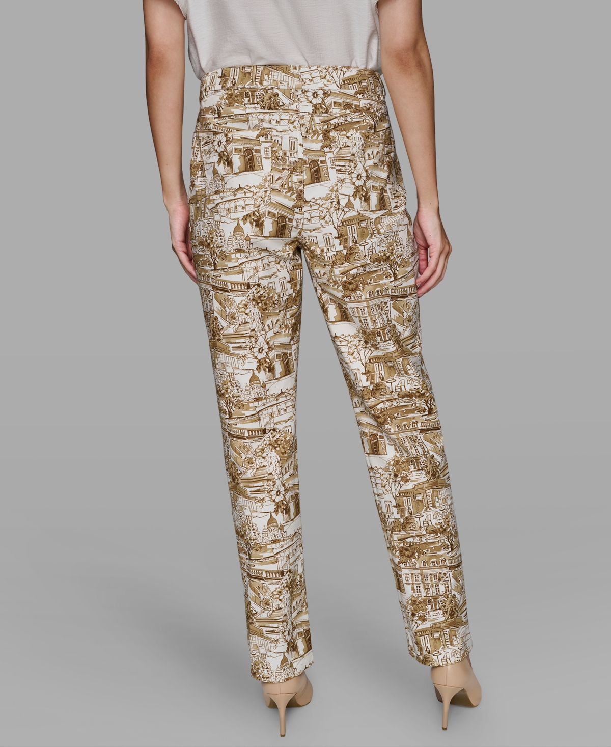 Karl Lagerfeld Women's Printed Ankle Pants In Green