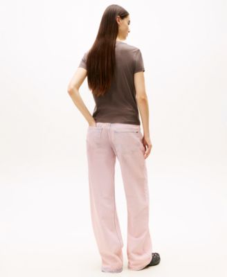 Women's Garment Dyed Script Short-Sleeve T-Shirt