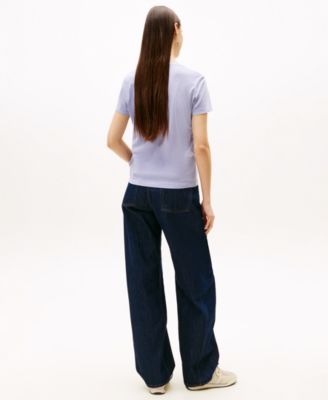 Women's Garment Dyed Script Short-Sleeve T-Shirt