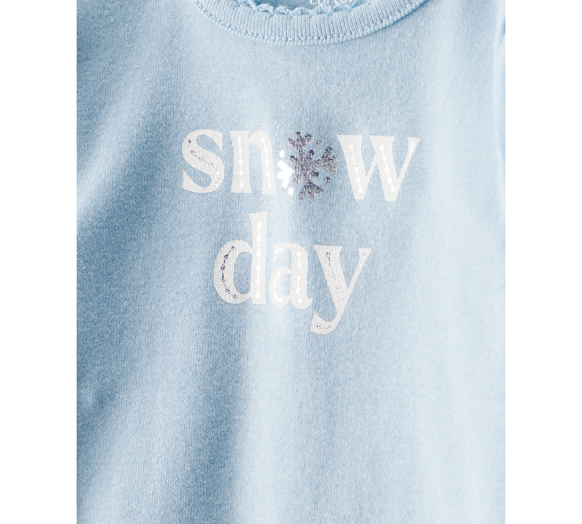 Carter's Baby Girls 2-piece Day Dream Snow Day Long-sleeve Bodysuit And Pants Set In Blue