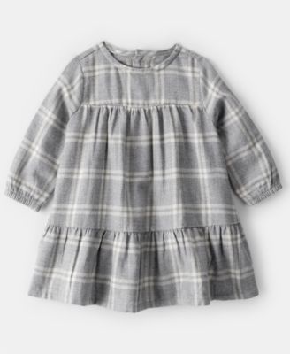 Baby Girls' Vest, Plaid Dress and Diaper Cover, 3-Piece Set