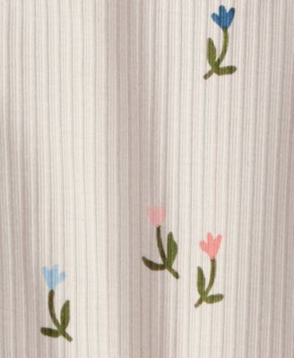 Baby Girls' Floral Bodysuit and Pants, 2-Piece Set