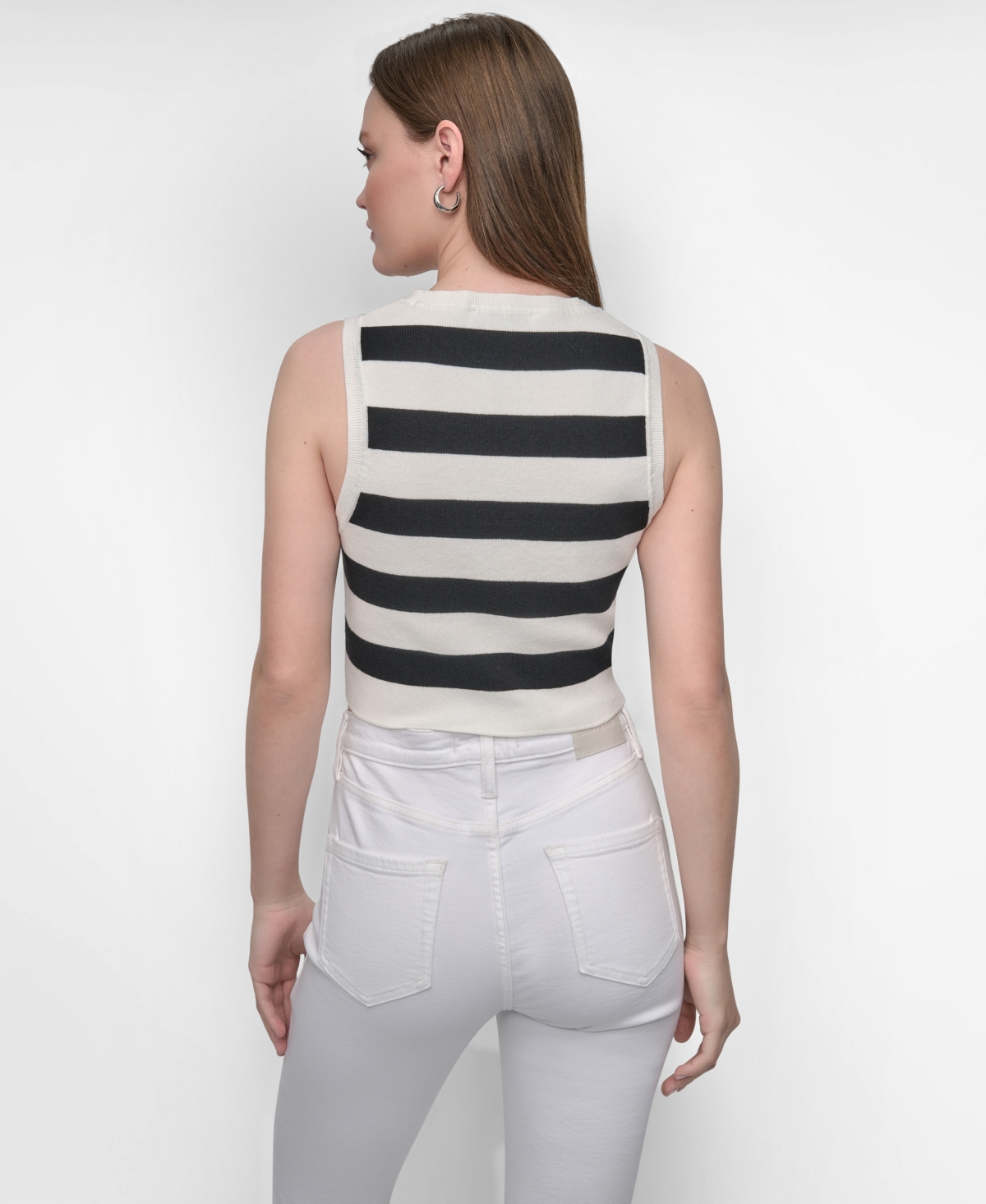 Dkny Jeans Women's Cropped Sleeveless Sweater