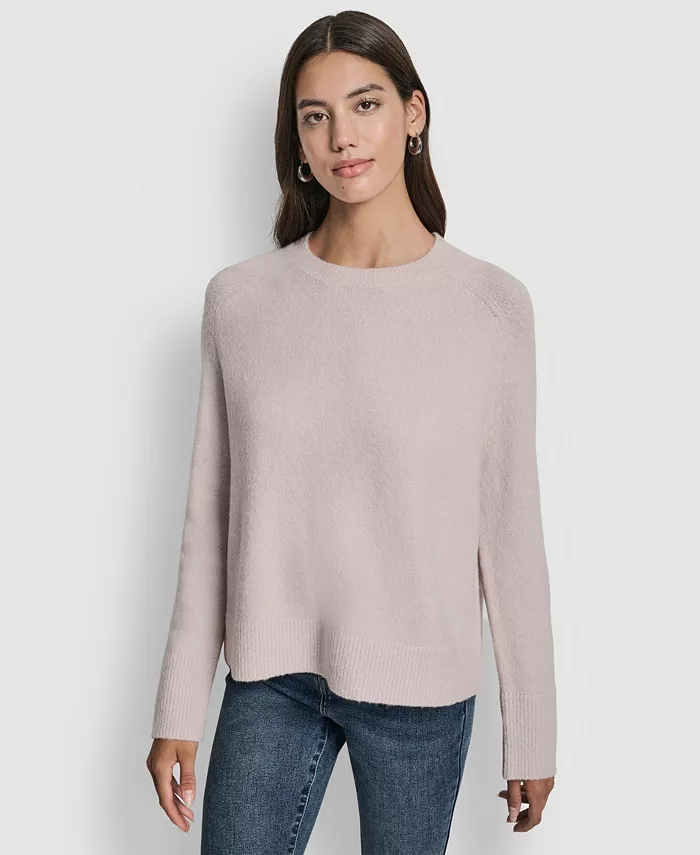 Women's Metallic Crewneck Long-Sleeve Sweater