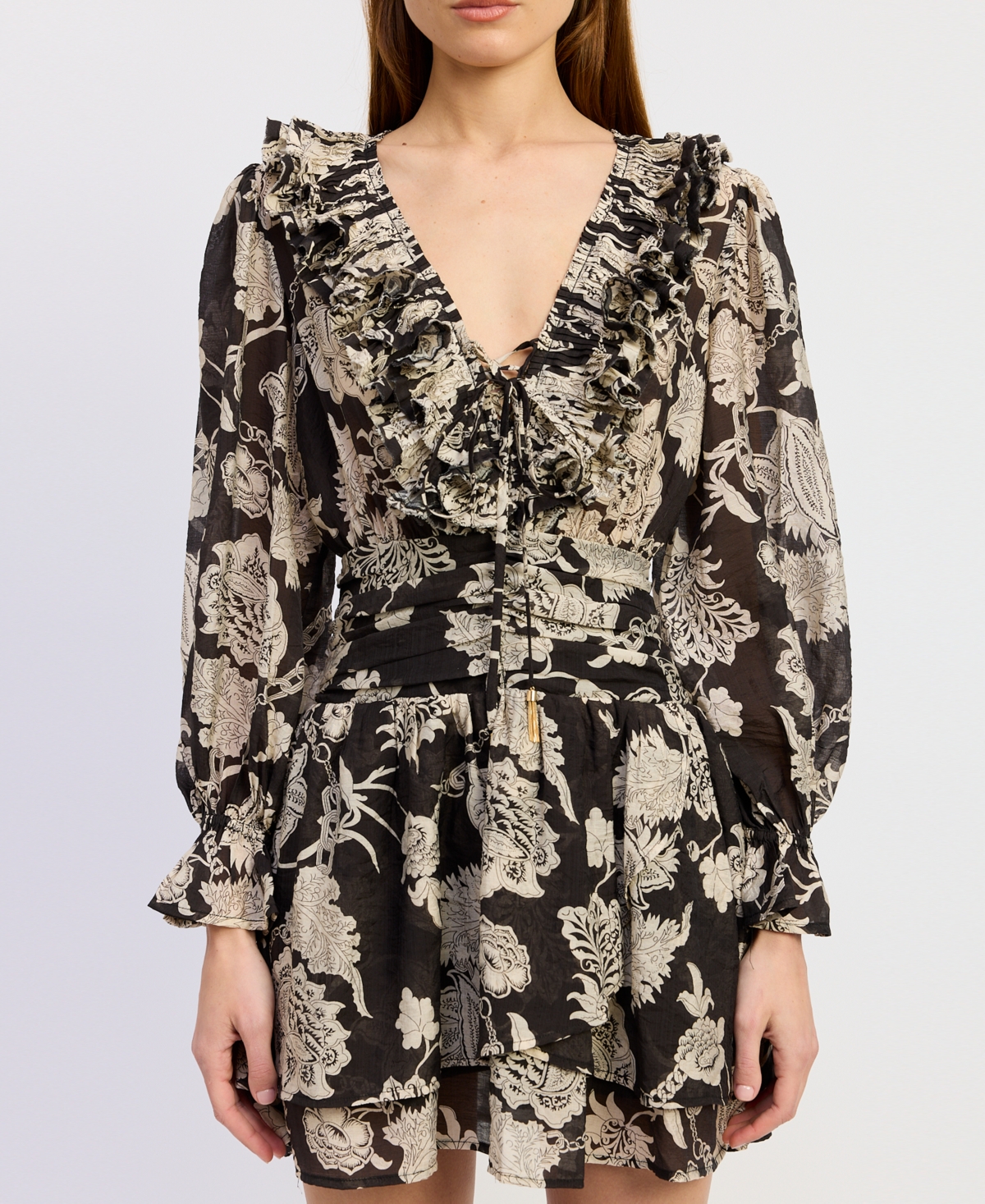 En Saison Women's Elisabet V-neck Mini Dress In Multi