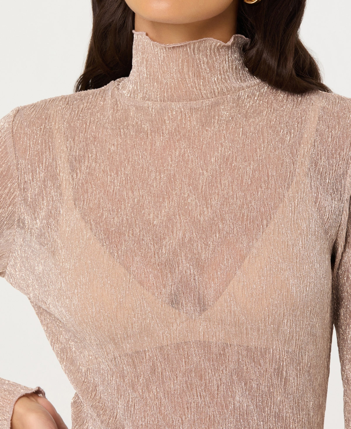 Astr the Label Women's Kyra Turtle Neck Long-Sleeve Top