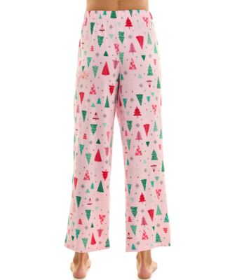 Women's Printed Cozy Luxe Knit Open Leg Pants