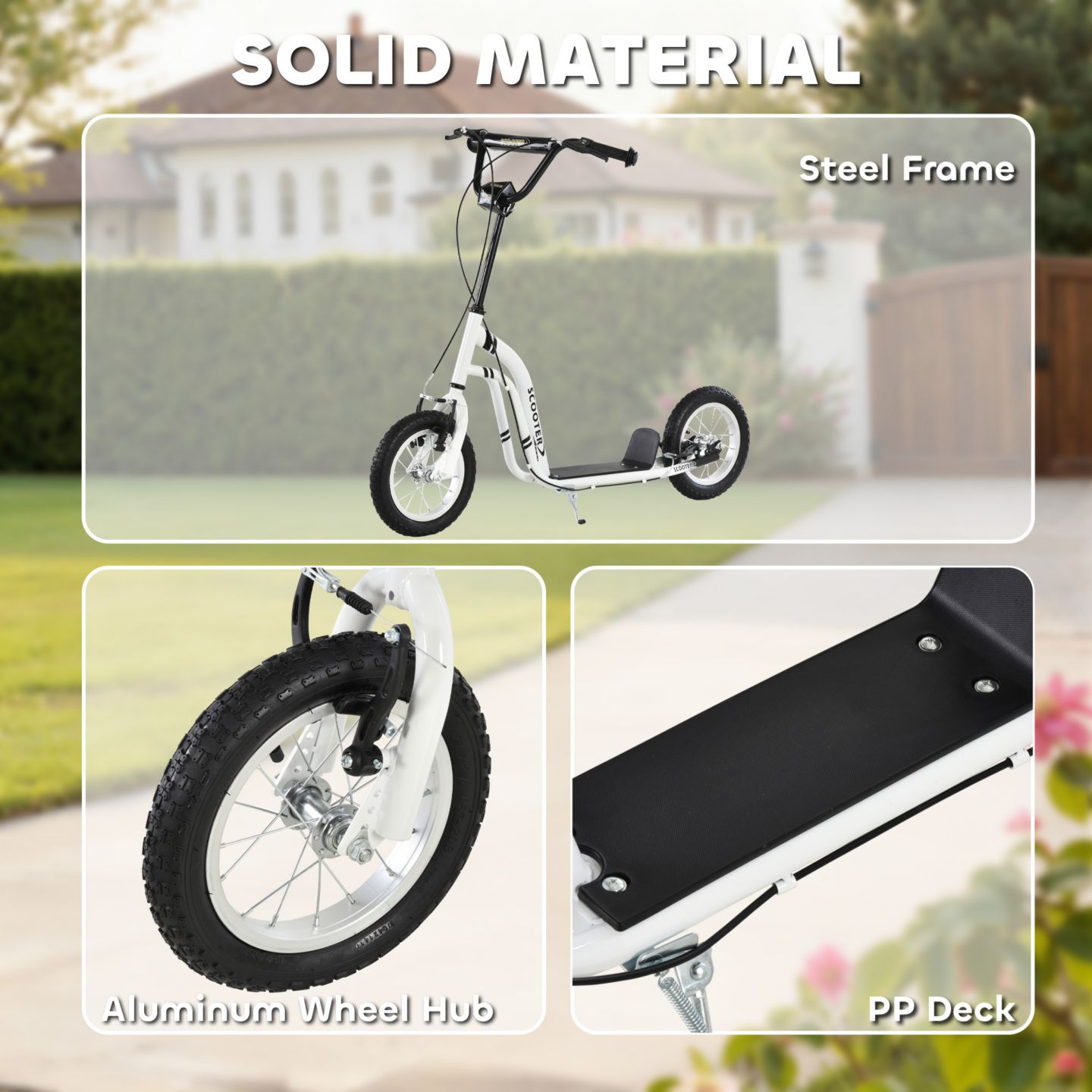 Детская игрушка Aosom Youth Scooter with Dual Brakes and Adjustable Handlebar, 220 lbs Capacity, Ages 5+ — фото 6