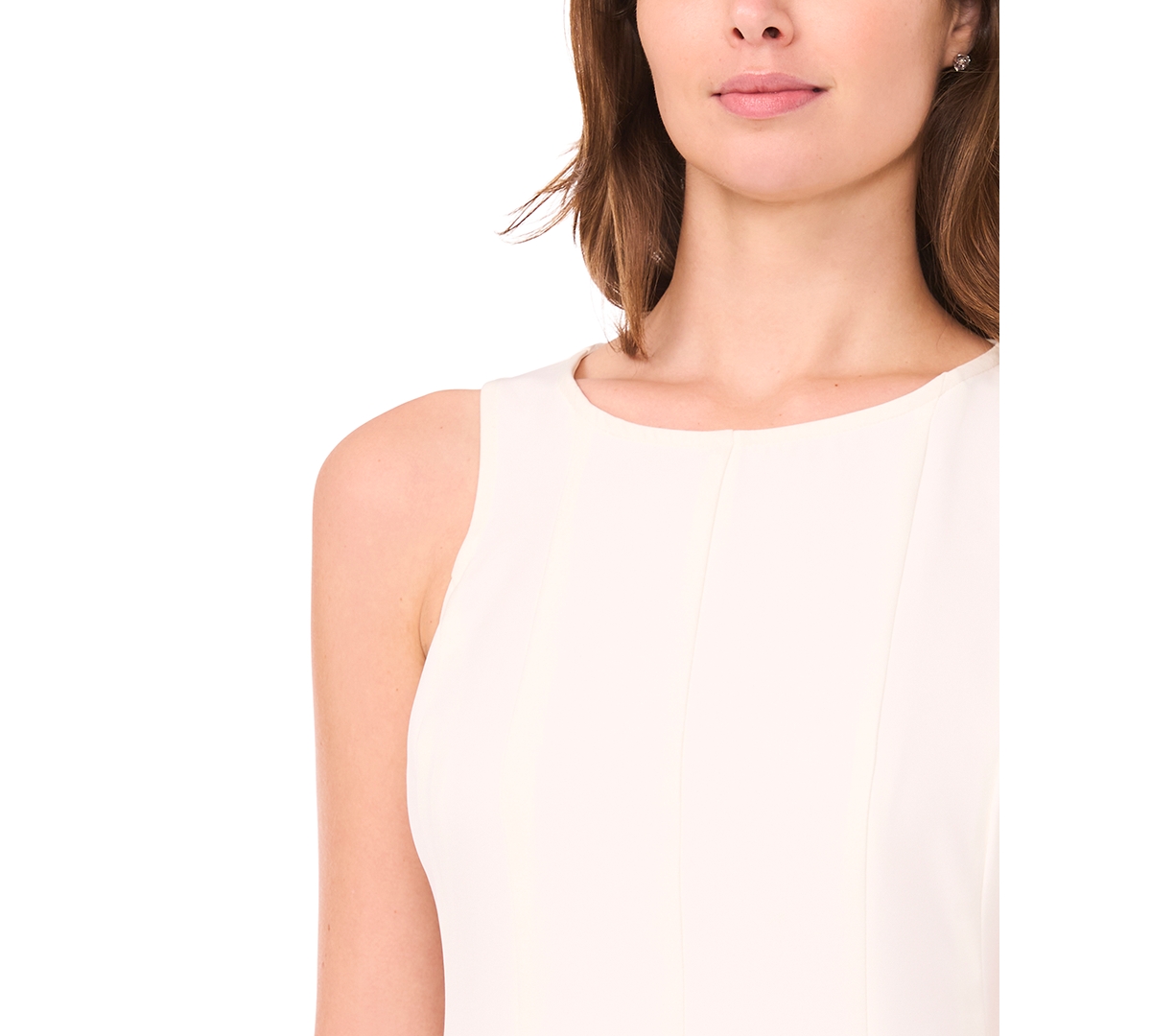 Msk Women's Sleeveless Fit & Flare Mini Dress In White