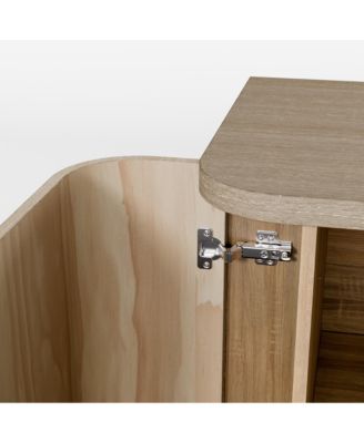 Solid Wood 4-Drawer 4-Door Storage Cabinet, Bedroom Dresser, Chest