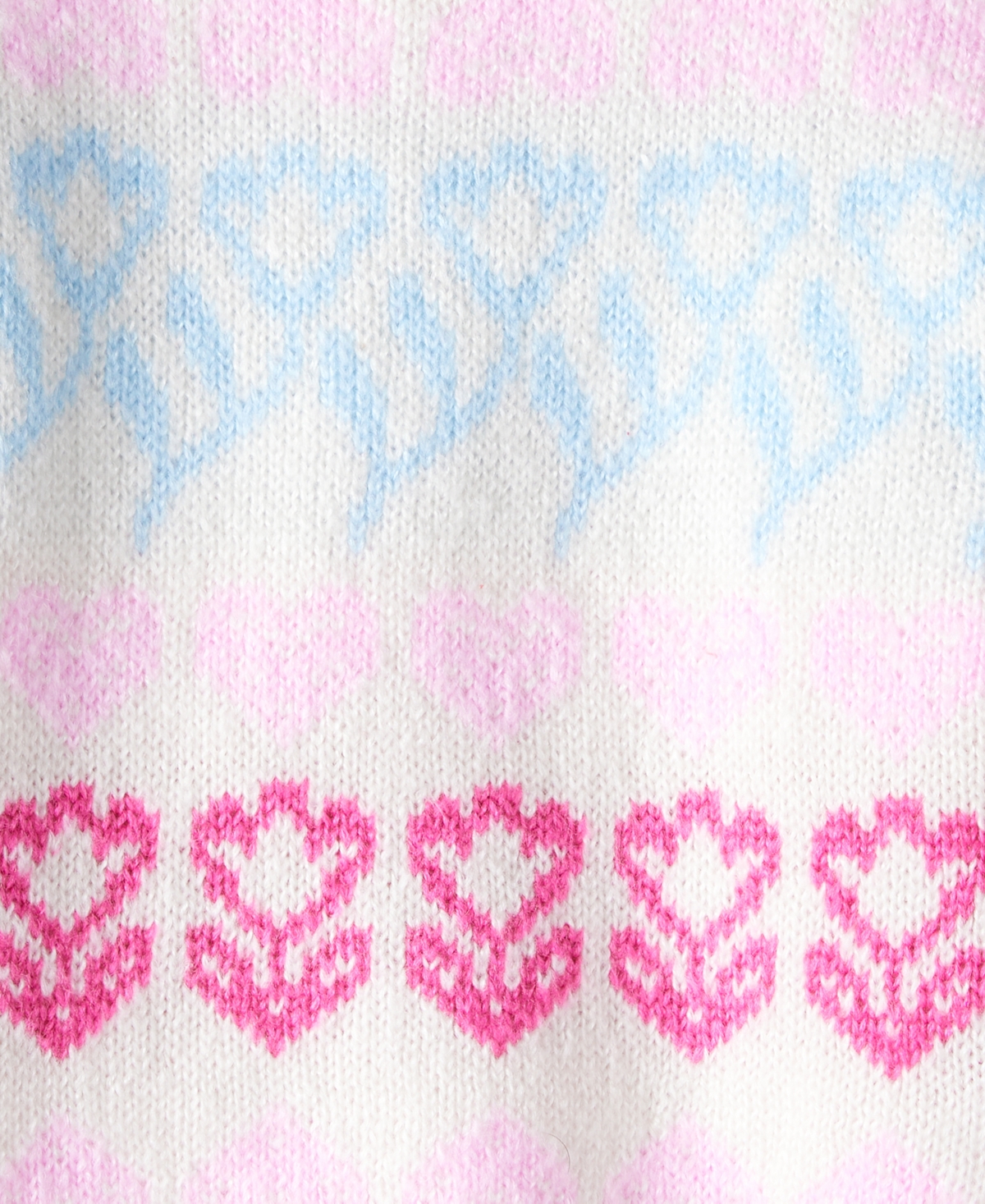 Carter's Girls Toddler 2t-5t Floral Fairisle Sweater In Pink