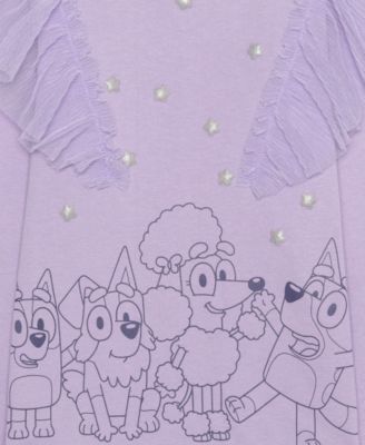 Girls' 2T-6X Long-Sleeve Top and Skirt, 2-Piece Set