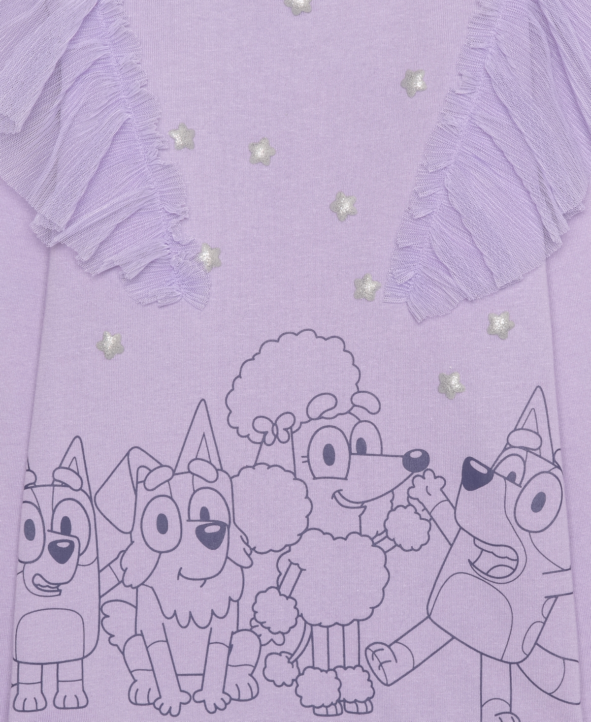 Bluey Girls 2t-6x 2-piece Long-sleeve Top And Skirt Set In Purple