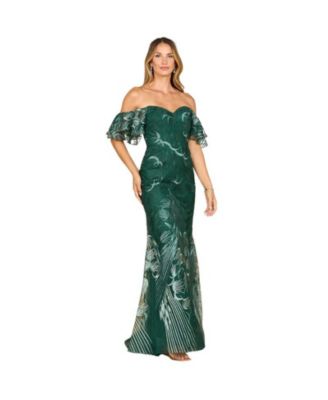 Women's Off Shoulder Mermaid Lace Gown