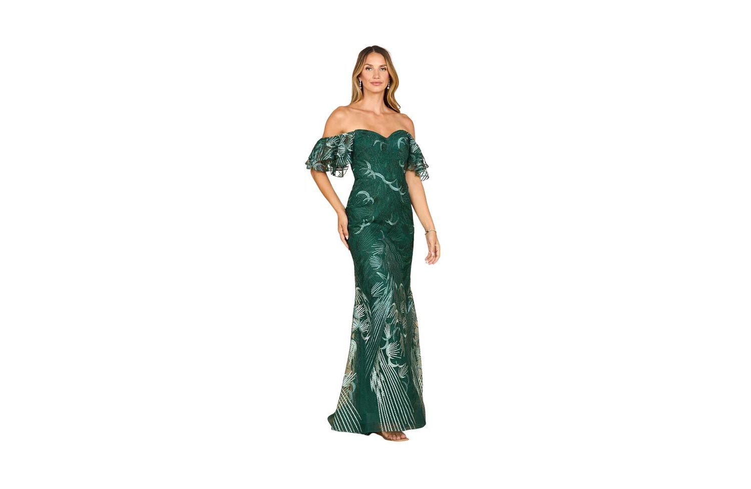 Women's Off Shoulder Mermaid Lace Gown