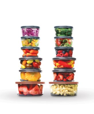 24 Piece Glass Food Storage Set