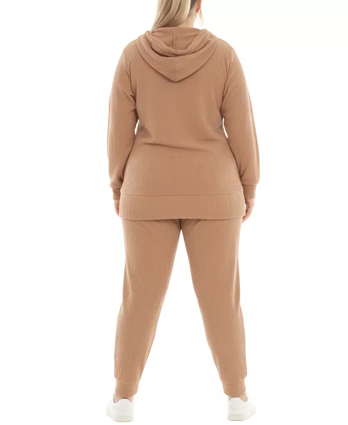 Plus Size Super Soft Two Piece Ribbed Set - thumbnail 8