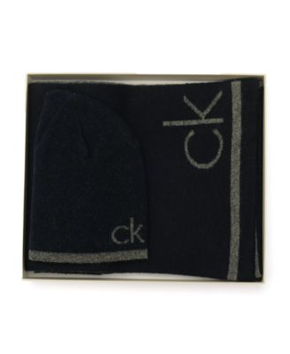 Men's Fuzzy Scarf and Hat, 2-Piece Set