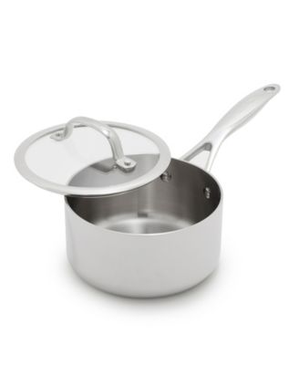 GreenPan - Valencia Pro Stainless Steel Uncoated 1.6-Quart Saucepan with Lid