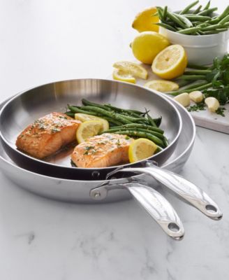 Valencia Pro Stainless Steel Uncoated 2-Pc. Frypan Set
