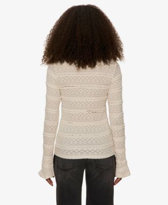 Women's Lovely Lace Button Front Top