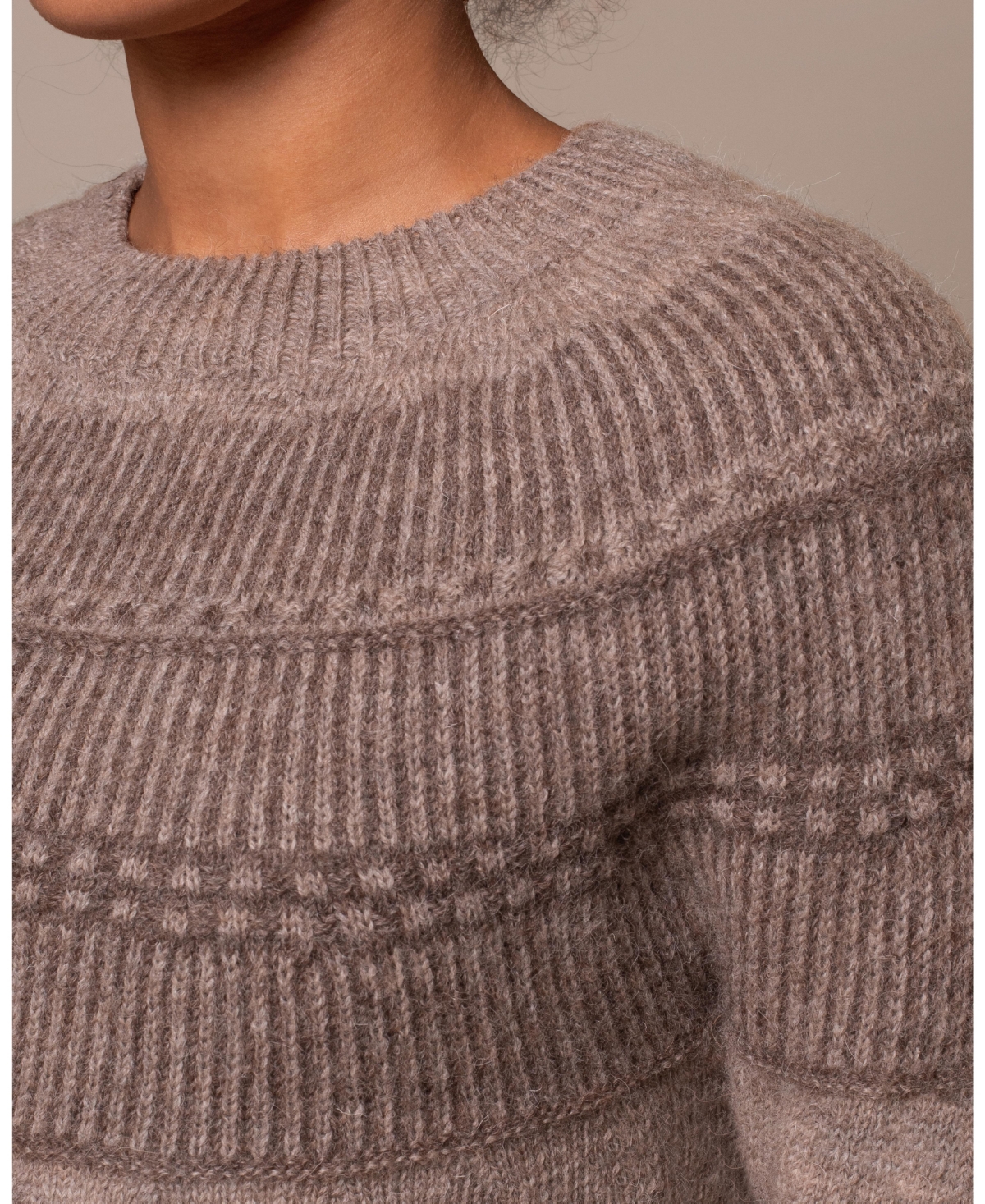 Celtic & Co. Women's British Wool Yoke Pattern Sweater