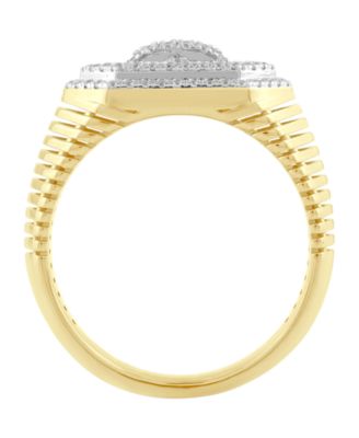Diamond Ring (1/4 ct. t.w.) in 10k Yellow Gold with White Rhodium