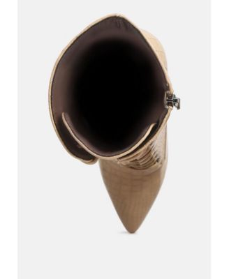 knocturn croc textured over the  boots