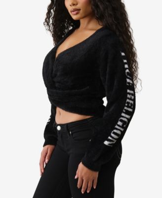 Women's Jacquard Reversible Crew Neck Sweater