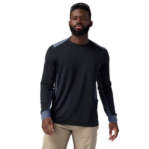 Мужская футболка Backcountry BGA Slickrock Drirelease Long-Sleeve Tech T-Shirt Mountain Bike Jerseys Long Sleeve, цвет: Чёрный