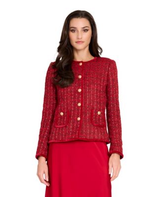 Tahari ASL - Petite Long-Sleeve Boucle Jacket