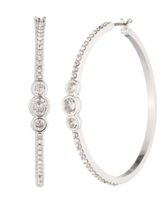 Lauren Ralph Lauren - Cubic Zirconia and Glass Stone Hoop Earrings