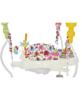 Zany 2-in-1 Baby Activity Center and Bouncer in Elephant Print