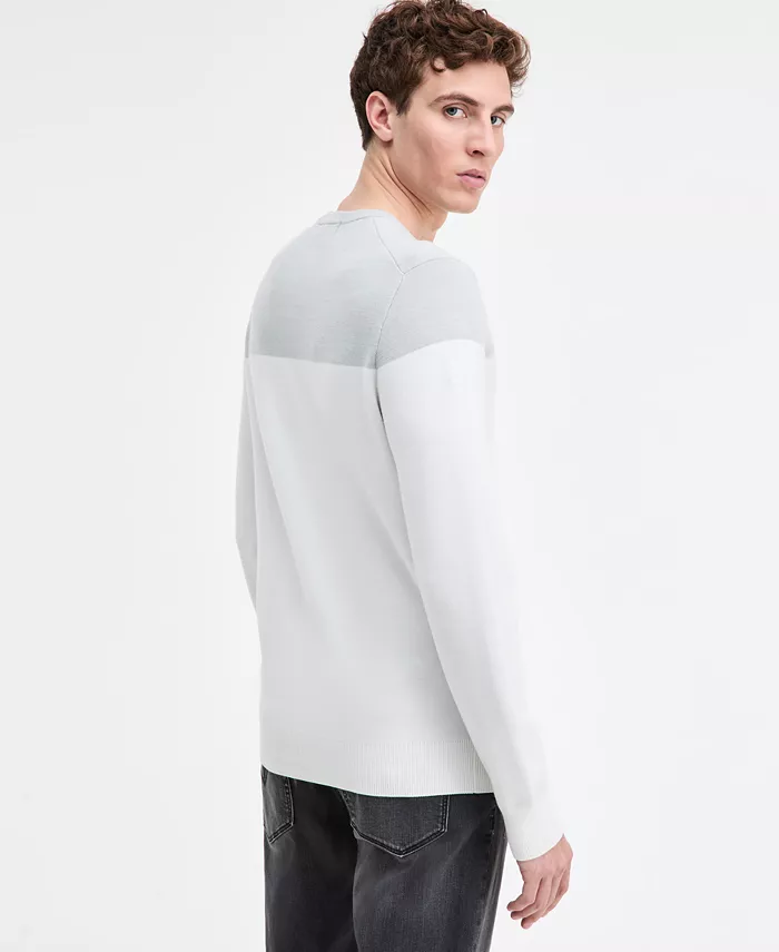 Men's Kantu Two-Tone Crewneck Logo Sweater - thumbnail 7